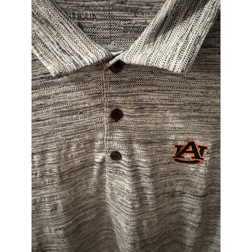 Antigua Auburn Tigers Gray Shirt Men's Sz Large Collared Short Sleeve Polo - Picture 3 of 6